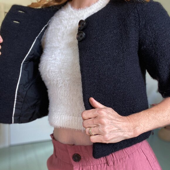 Like-new Banana Republic Cropped Wool Jacket - Picture 6 of 12